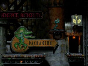 Oddworld has a less pleasant form of the motivation poster - the sarcastic billboard. I think I prer it really.