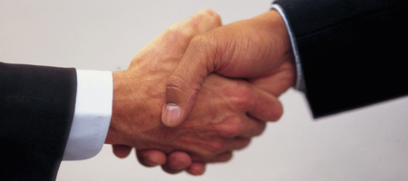 There's really nothing more reassuring than businessmen shaking hands.