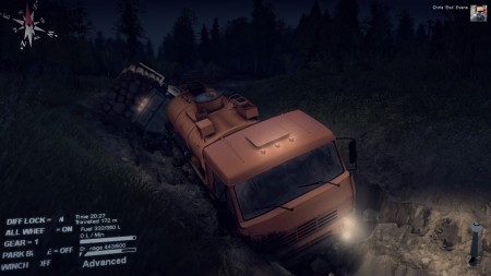 As night fell, I was still stuck in the mud and at risk of my rescue vehicle getting stuck as well.