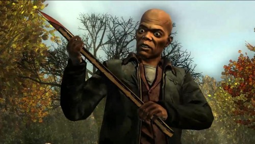 Samuel L Jackson realises with a start he had no idea why he was carrying an axe.