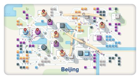 An end of game image of Beijing in Mini Motorways